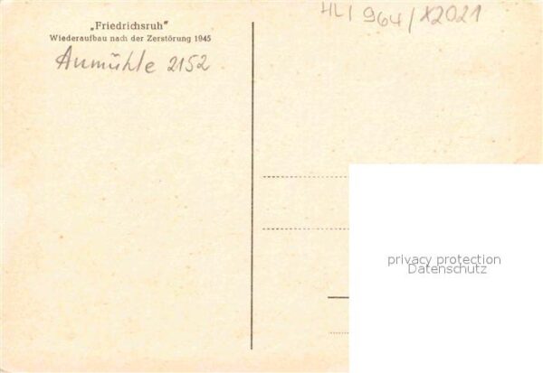 Friedrichsruh Hamburg Wiederaufbau nach der Zerstörung 1945 – Bild 2