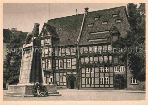 Braunschweig Nr 224 Löwe auf dem Burgplatz Gildehaus