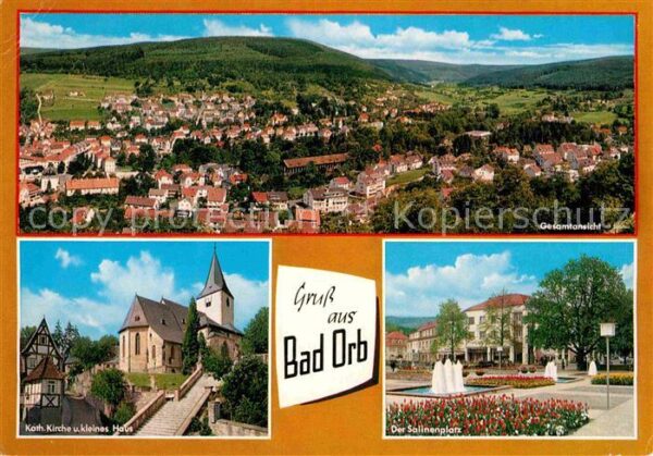 Bad Orb Gesamtansicht Katholische Kirche und kl