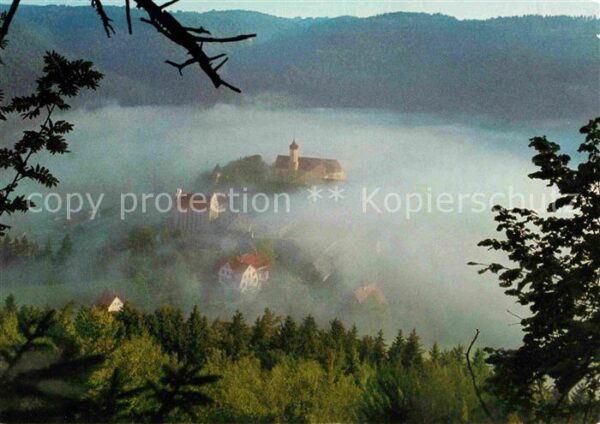 Beuron Donautal im Morgennebel Kloster Schwäbische Alb