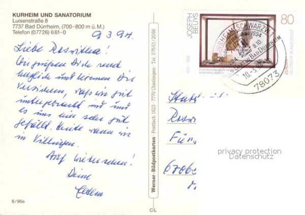 Bad Duerrheim Kurheim und Sanatorium Bleiglasfenster – Bild 2