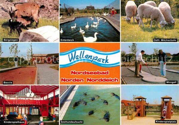 Norden Norddeich Ostfriesland Wellenpark Spielplatz Minigolf Boccia T
