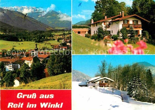 Reit Winkl Gesamtansicht mit Alpenpanorma Ferienha