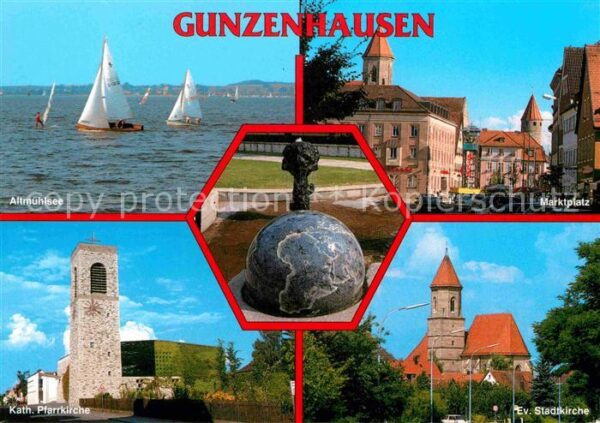 Gunzenhausen Altmuehlsee Segeln Pfarrkirche Marktplatz Stadtkirc