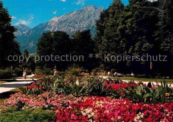 Bad Reichenhall Kurgarten mit Zwiesel und Hochstaufen C