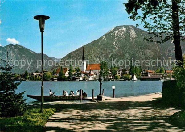 Rottach-Egern Uferpromenade Tegernsee mit Blick zum W