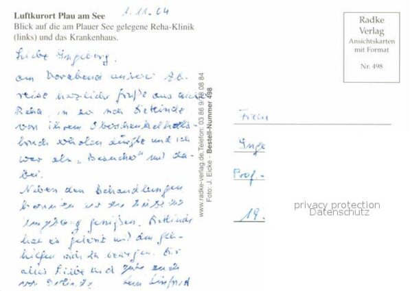 Plau See Reha Klinik Krankenhaus Mecklenburgisch – Bild 2