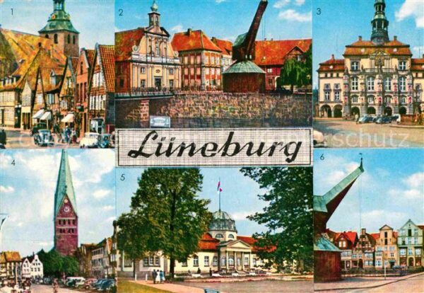 Lueneburg Am Meere Kirchen Kaufhaus Alter Kran Ra