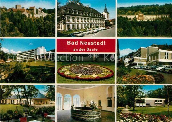 Bad Neustadt Teilansichten Kurort Blumenuhr Kurhaus