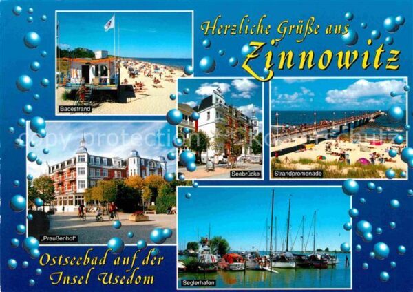 Zinnowitz Ostseebad Badestrand Preussenhof Hotel Seebrücke