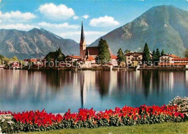 Rottach-Egern Uferpartie am Tegernsee mit Blick zum W