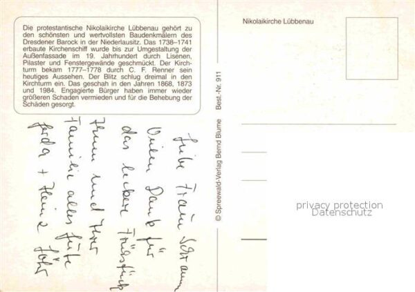 Luebbenau Spreewald Protestantische Nikolaikirche Baudenkma – Bild 2