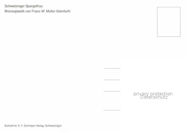 Schwetzingen Spargelfrau Bronzeplastik von Franz W M – Bild 2