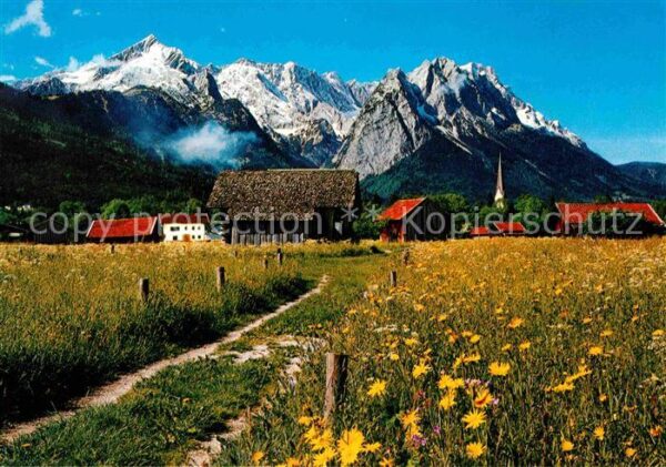 Garmisch-Partenkirchen mit Zugspitzgruppe Wettersteingebirge S