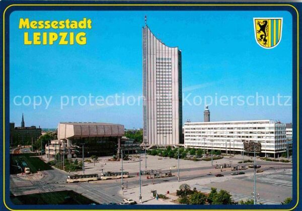Leipzig Augustusplatz mit neuem Gewandhaus Univ