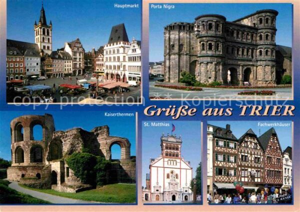 Trier Hauptmarkt Porta Nigra Kaiserthermen Ru