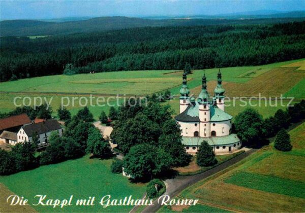 Kappl Waldsassen Dreifaltigkeitskirche mit Gasthaus Rosn