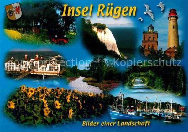 Insel Ruegen Bilder einer Landschaft Wappen Kreidefe