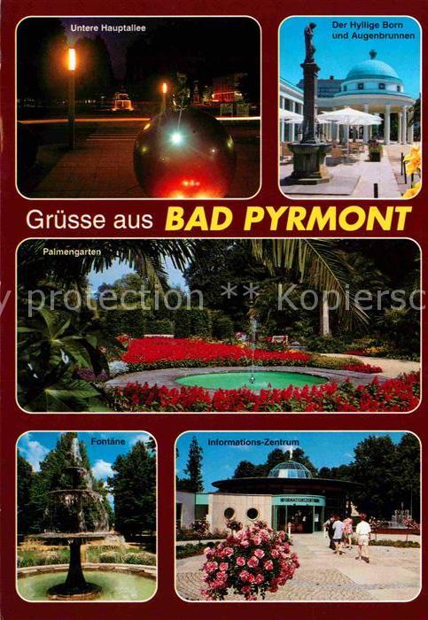 Bad Pyrmont Hauptallee bei Nacht Hyllige Born Augen