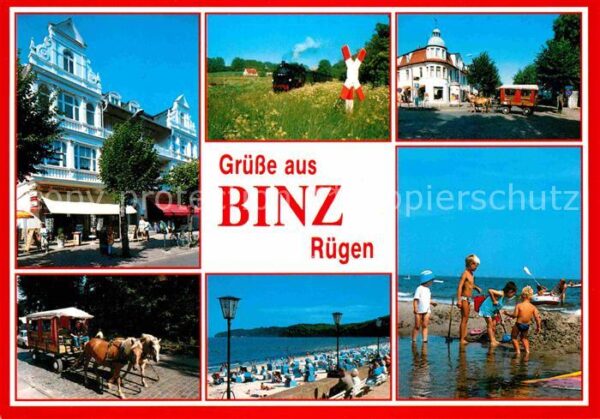 Binz Ruegen Hotel Dampflokomotive Inselbahn Pferdew