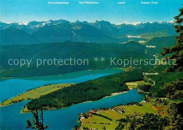 Walchensee Panorama Blick vom Herzogstand Bayerisc