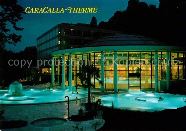 Baden-Baden Caracalla Therme Nachtaufnahme