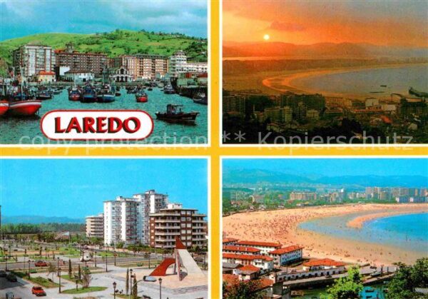 Laredo Spanien Hafen Sonnenuntergang Strand Hotels