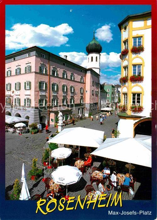 Rosenheim Bayern Max Josefs Platz Strassencafe Heilig Ge