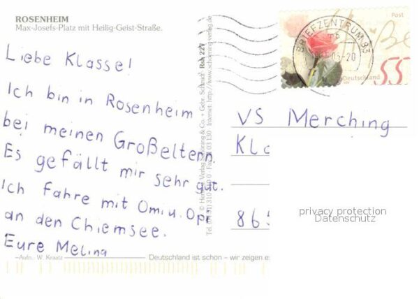 Rosenheim Bayern Max Josefs Platz Strassencafe Heilig Ge – Bild 2