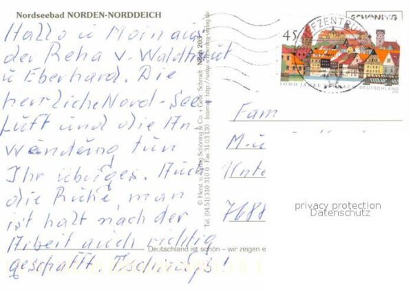 Norden Norddeich Ostfriesland Hafen Mole Haus des Gastes Ludgerikirch – Bild 2