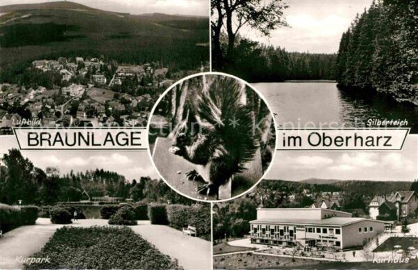 Braunlage Fliegeraufnahme Silberteich Kurhaus Kur