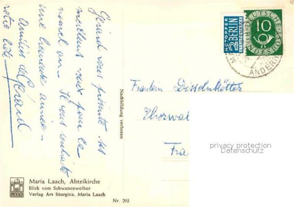Maria Laach Glees Abteikirche Schwanenweiher – Bild 2
