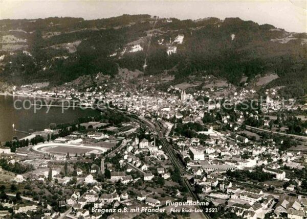 Bregenz Vorarlberg Fliegeraufnahme mit Pfänder