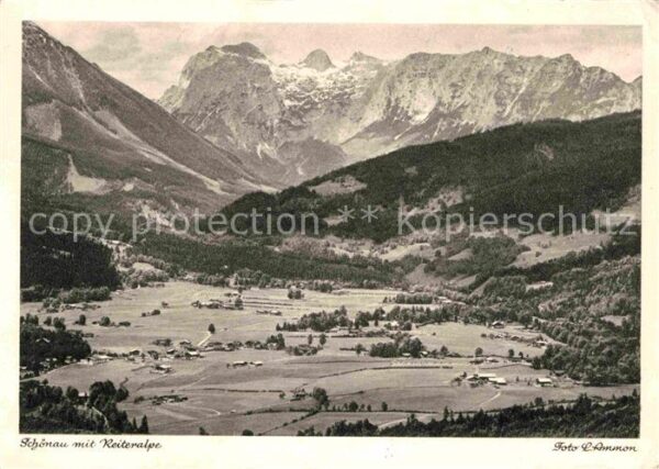 Schoenau Berchtesgaden Fliegeraufnahme mit Reiteralpe