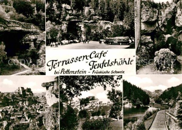 Pottenstein Oberfranken Terrassen-Cafe Teufelshöhle
