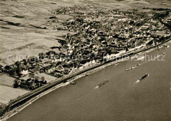 Ruedesheim Rhein Fliegeraufnahme Rheinpartie
