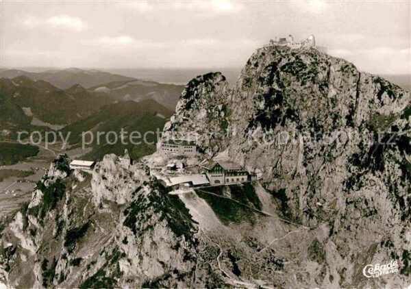 Wendelstein Mittelfranken Fliegeraufnahme mit Sonnenobservatorium