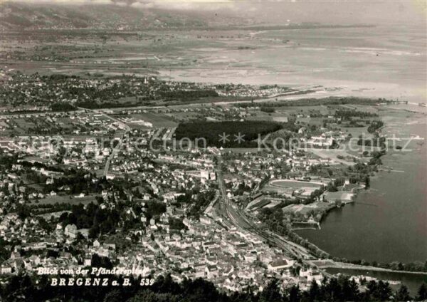 Bregenz Vorarlberg Fliegeraufnahme mit Bodensee