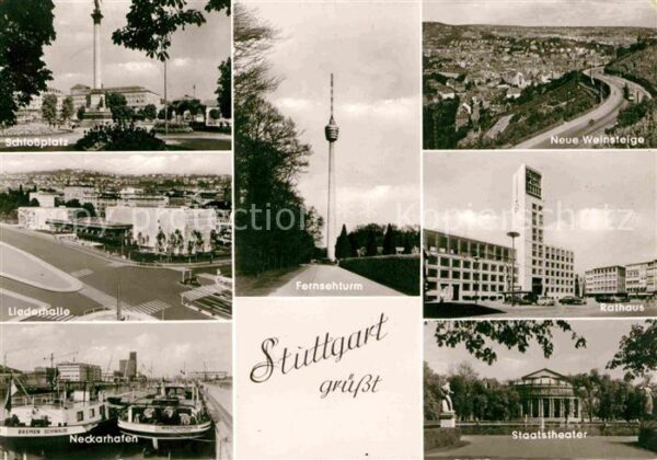 Stuttgart Fernsehturm Weinsteige Staatstheater Ra