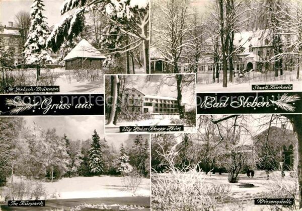 Bad Steben Kurhaus Wiesenquelle Kurpark Brunnen