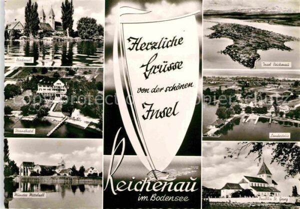 Reichenau Bodensee Fliegeraufnahme Insel-Reichenau Landest