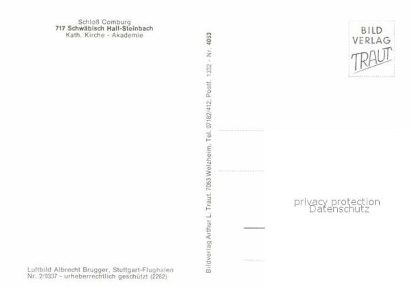 Steinbach Schwaebisch Hall Fliegeraufnahme Schloß Comburg – Bild 2