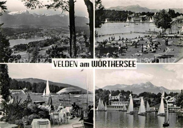 Velden Woerthersee Strand Fliegeraufnahme