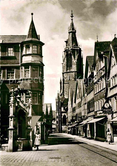 Reutlingen BW Wilhelmstrasse Marienkirche Lindenbrunn