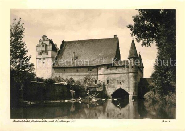 Dinkelsbuehl Stadtmühle und Nördlinger Tor