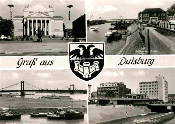 Duisburg Ruhr Stadttheater Rheinufer Hafen Am gläsern