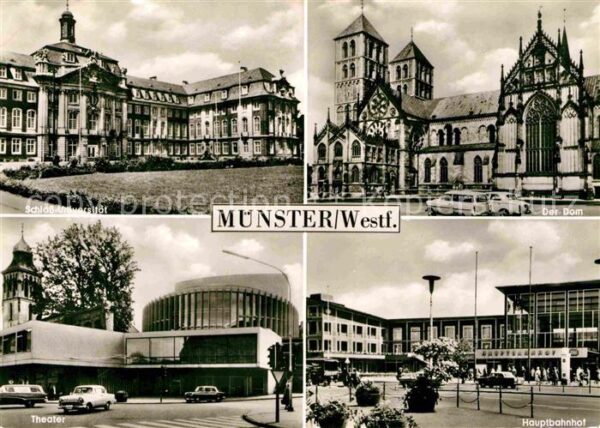 Muenster Westfalen Dom Schloß- Universität Theater Hauptba