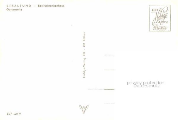 Stralsund Mecklenburg Vorpommern Bezirkskrankenhaus Gartenseite – Bild 2