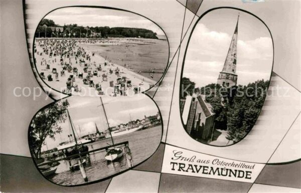 Travemuende Ostseebad Strnad Hafen Kirchenpartie
