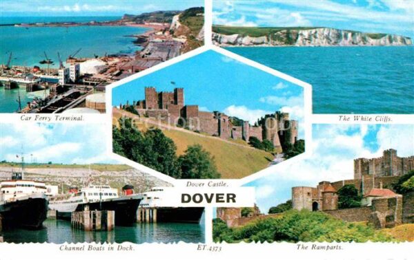 Dover Kent UK Fliegeraufnahme Car-Ferry-Terminal Whit
